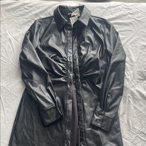 Etro Black Faux Leather Garment